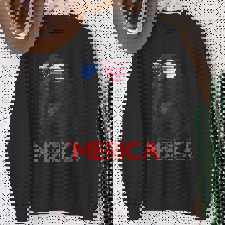 メリカ Englsh Cockerspaniel アメリカ国旗 7月4日 スウェットシャツ 年配の女性への贈り物