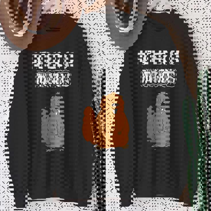 メンズ・ボーイズ・マーモット・パパ 父の日 マーモットの父 スウェットシャツ 年配の女性への贈り物