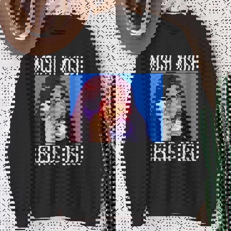 モシ・モシ・ジーザス・デス面白い スウェットシャツ 年配の女性への贈り物