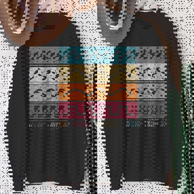 モジュラー シンセサイザー テクノ ビンテージ アナログ 波形 スウェットシャツ 年配の女性への贈り物