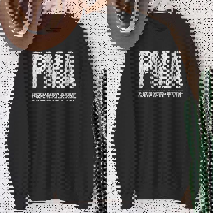 モチベーションを高めるpmaポジティブメンタルアティチュードにインスパイアされたtシャツ スウェットシャツ 年配の女性への贈り物