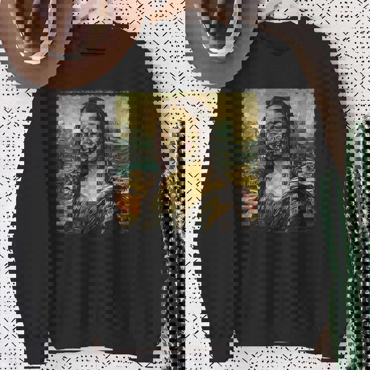 モナリザ ゾンビ ハロウィン 美術教師 モナリザ スウェットシャツ 年配の女性への贈り物