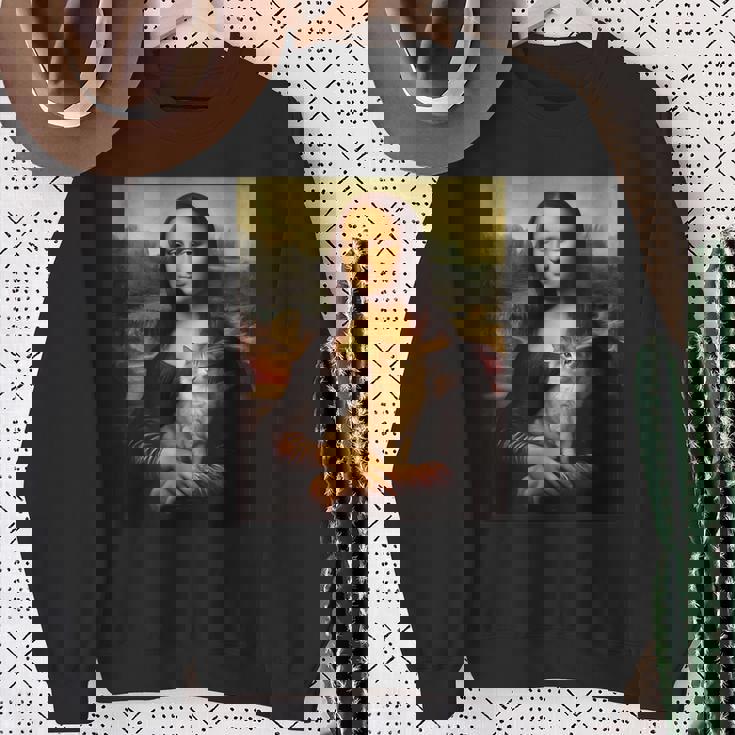 モナリザ 猫 スウェットシャツ 年配の女性への贈り物