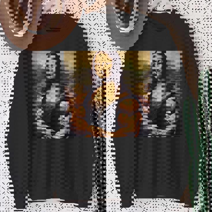 モナリザ 筋肉付き おもしろギフト スウェットシャツ 年配の女性への贈り物