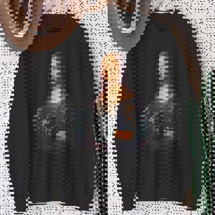 モナリザ 面白いtシャツ ジム 筋トレ ダイエット メンズ おもしろ 面白い 服 おもしろグッズ ネタ スウェットシャツ 年配の女性への贈り物
