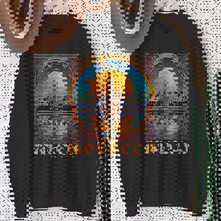 モロッコtシャツ-お土産 スウェットシャツ 年配の女性への贈り物