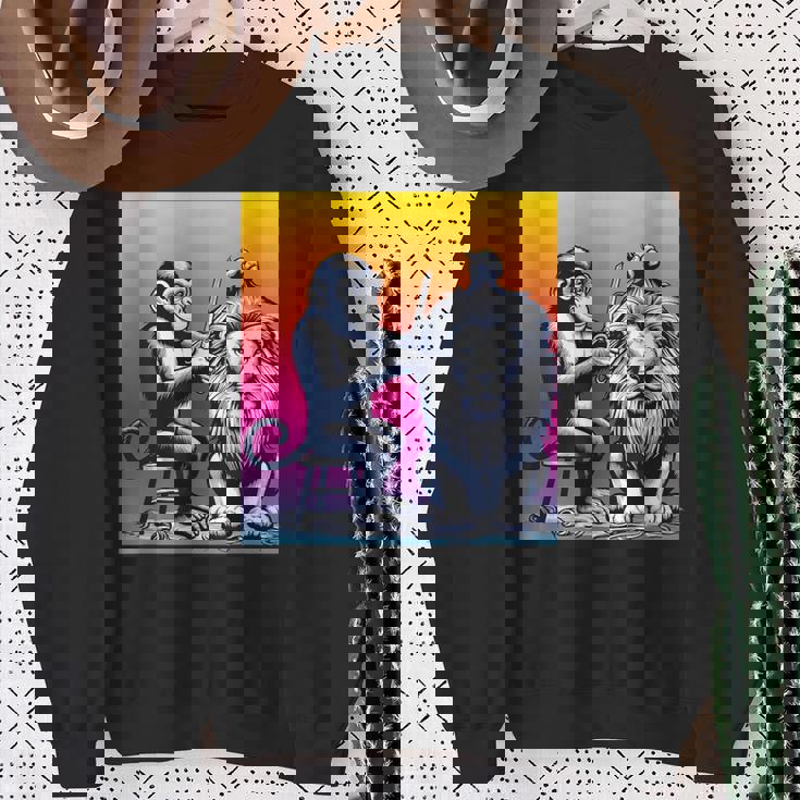 モンキー美容師 スウェットシャツ 年配の女性への贈り物