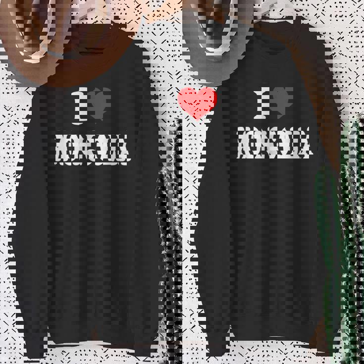 モンゴル I Love Mongolia スウェットシャツ 年配の女性への贈り物