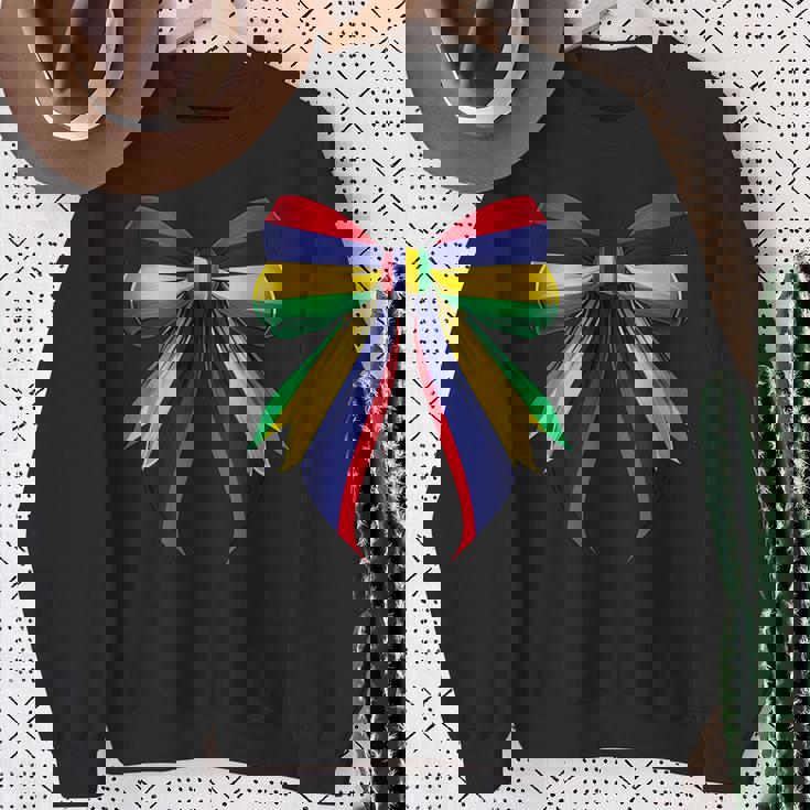 モーリシャス国旗 モーリシャスのプライド コケットリボン スウェットシャツ 年配の女性への贈り物