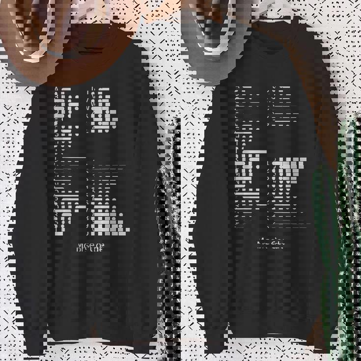 モールス符号tシャツ 国際モールス符号アルファベットシャツ スウェットシャツ 年配の女性への贈り物