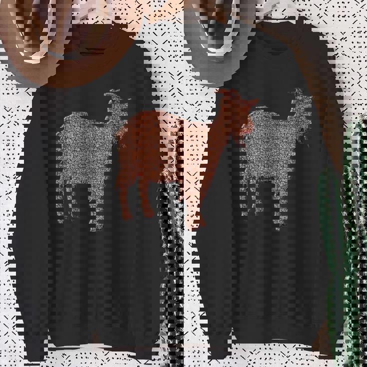 ヤギ動物コーヒー豆 スウェットシャツ 年配の女性への贈り物