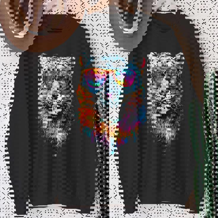 ユキヒョウ パンサー 大型ネコ科動物 ユキヒョウ スウェットシャツ 年配の女性への贈り物