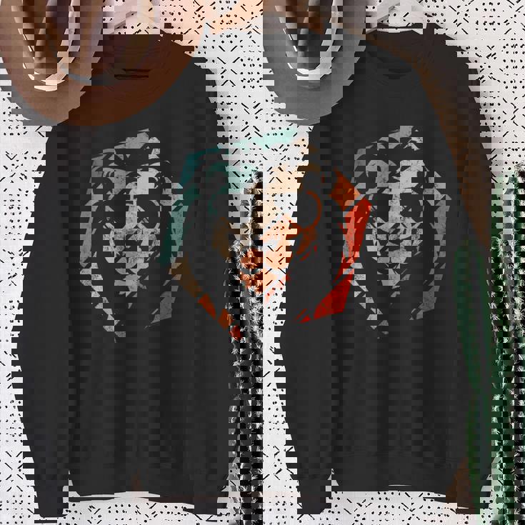 ライオン レトロスタイル ビンテージ スウェットシャツ 年配の女性への贈り物