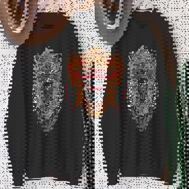 ライオンダンスヘッド 中国の新年 グリーンスネークイヤー スウェットシャツ 年配の女性への贈り物