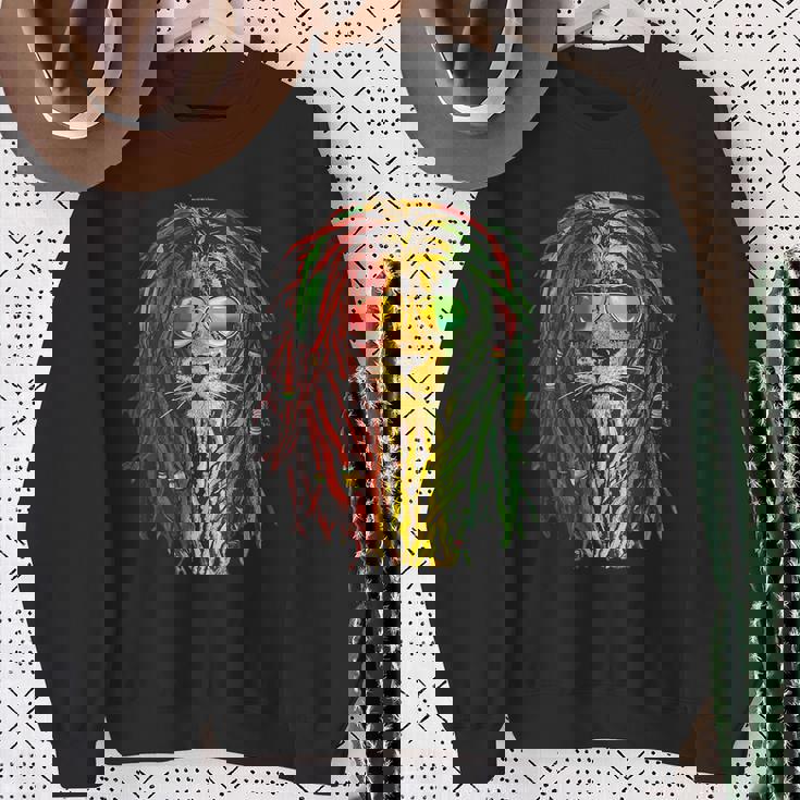 ラスタライオン クール ドレッドロック ラスタファリ ラスタ愛好家用 スウェットシャツ 年配の女性への贈り物