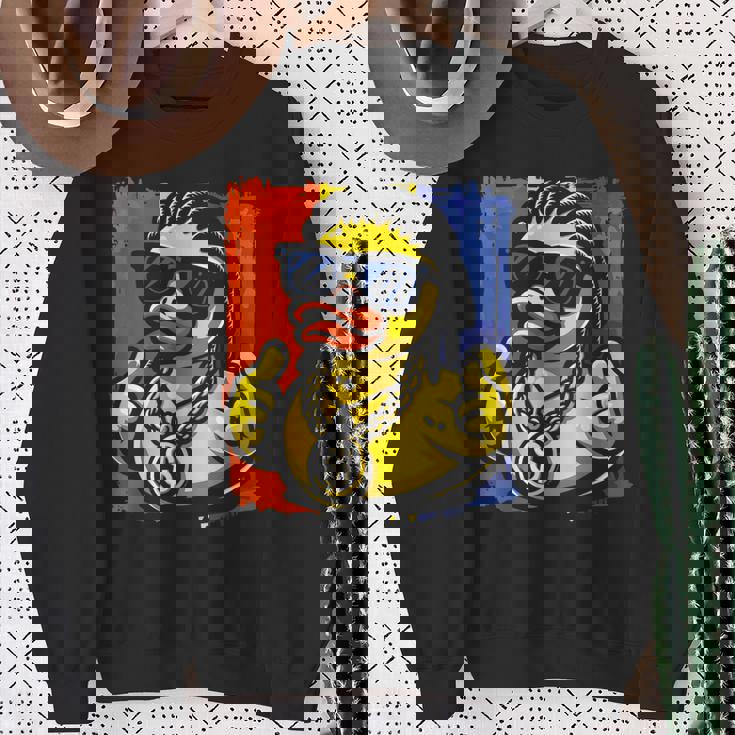 ラッパー ラバーダック ヒップホップ アヒル スウェットシャツ 年配の女性への贈り物