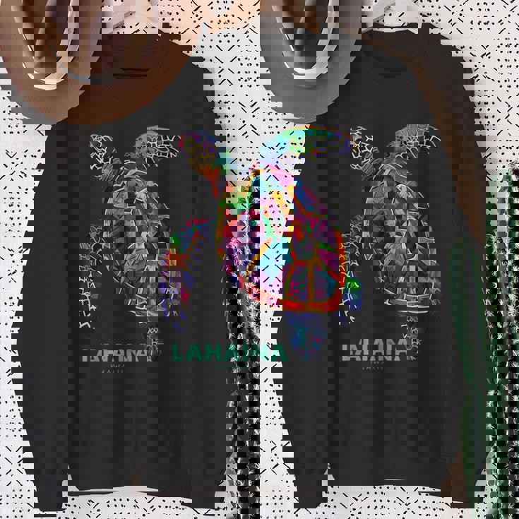 ラハイナ マウイ ハワイ ティー ダイビング バケーション サーフィン ウミガメ スウェットシャツ 年配の女性への贈り物