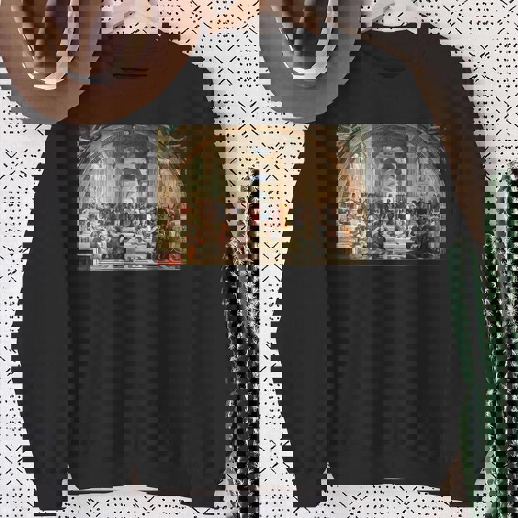 ラファエロ作「アテネの学堂」 スウェットシャツ 年配の女性への贈り物