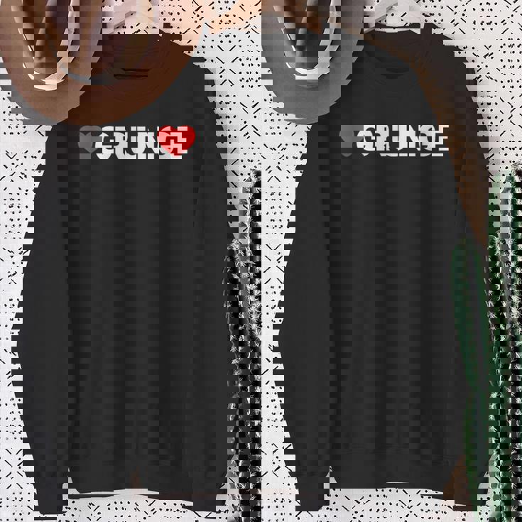 ラブグランジ-ハート スウェットシャツ 年配の女性への贈り物