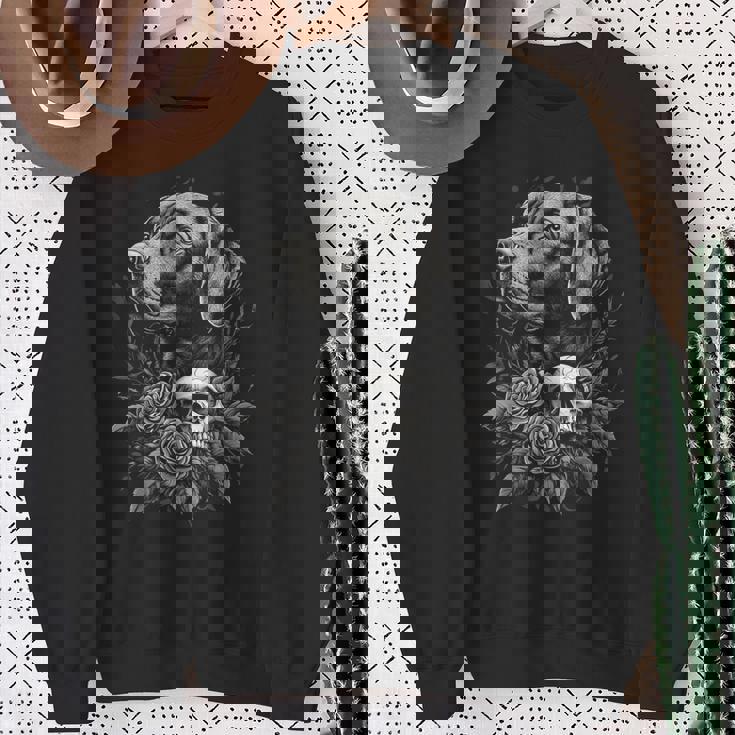 ラブラドール 犬 グラフィック ペット イラスト ラブラドール スウェットシャツ 年配の女性への贈り物