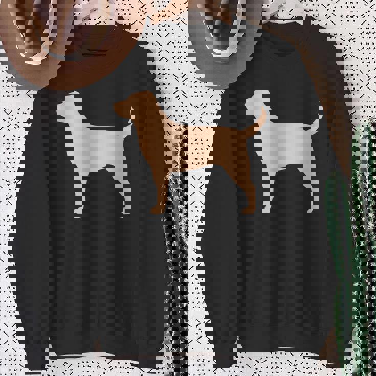 ラブラドールレトリバー 犬のシルエット スウェットシャツ 年配の女性への贈り物