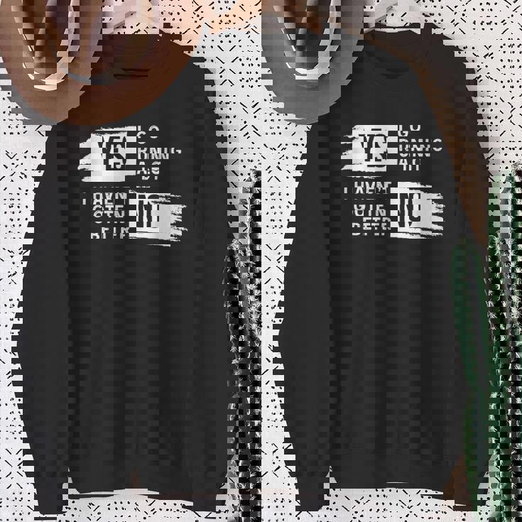 ランニング愛好家 ユーモア スローガン ランナー用 スウェットシャツ 年配の女性への贈り物