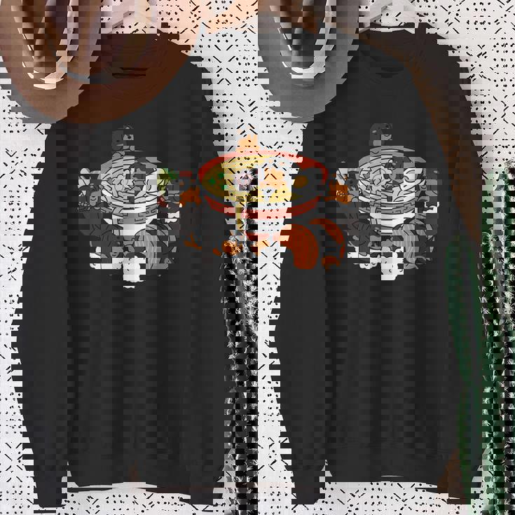 ラーメン寿司ダックスフント犬 スウェットシャツ 年配の女性への贈り物