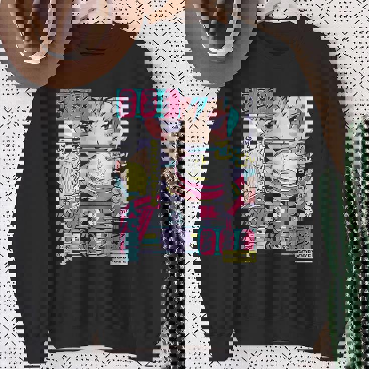 ラーメン屋日本のアニメ・マンガ・コミックパネルaporwave スウェットシャツ 年配の女性への贈り物