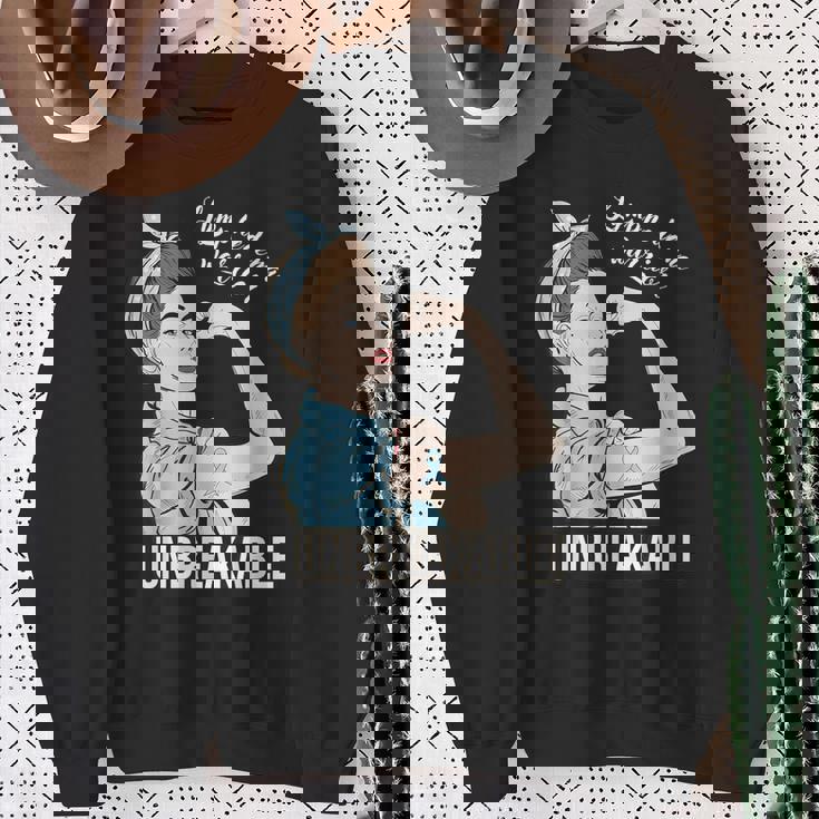 リンパ浮腫の意識 彼女の戦士 壊れないサポート スウェットシャツ 年配の女性への贈り物