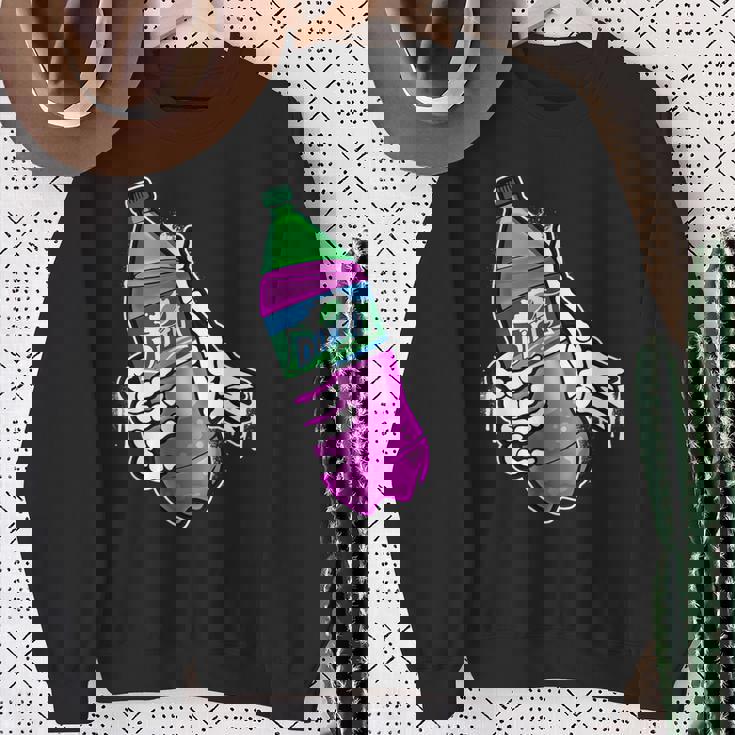 リーンシャツ、パープルドランク、ダーティーダブルカップ、リーンラインスモーク スウェットシャツ 年配の女性への贈り物