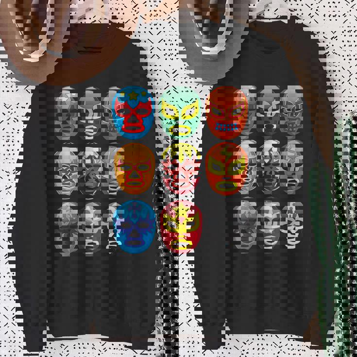 ルチャリブレ レスラーマスク かわいいフリーファイティングギフト スウェットシャツ 年配の女性への贈り物