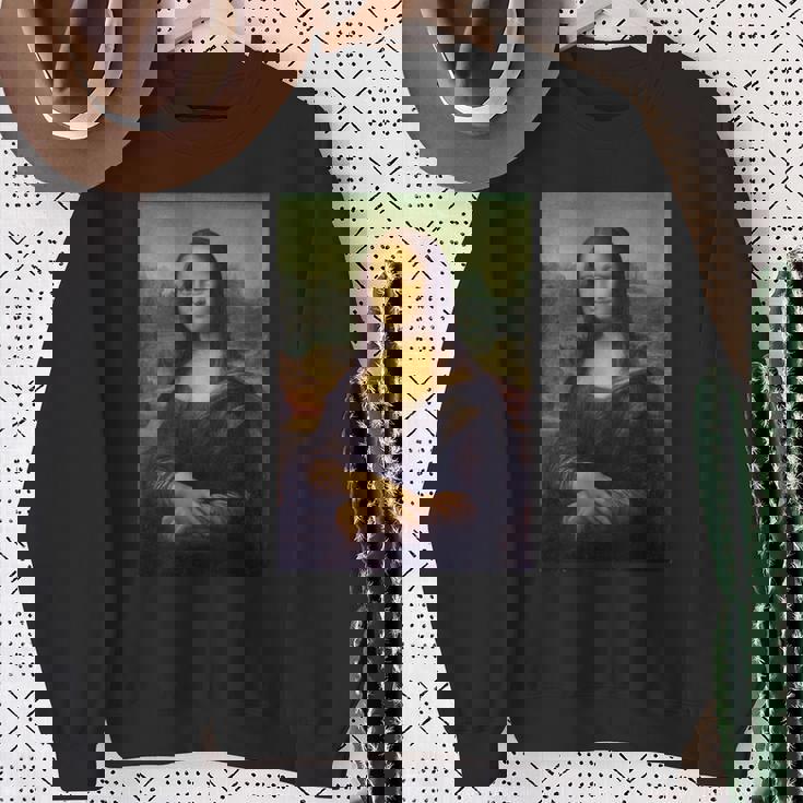 レオナルド・ダ・ヴィンチのモナリザ 長袖tシャツ スウェットシャツ 年配の女性への贈り物