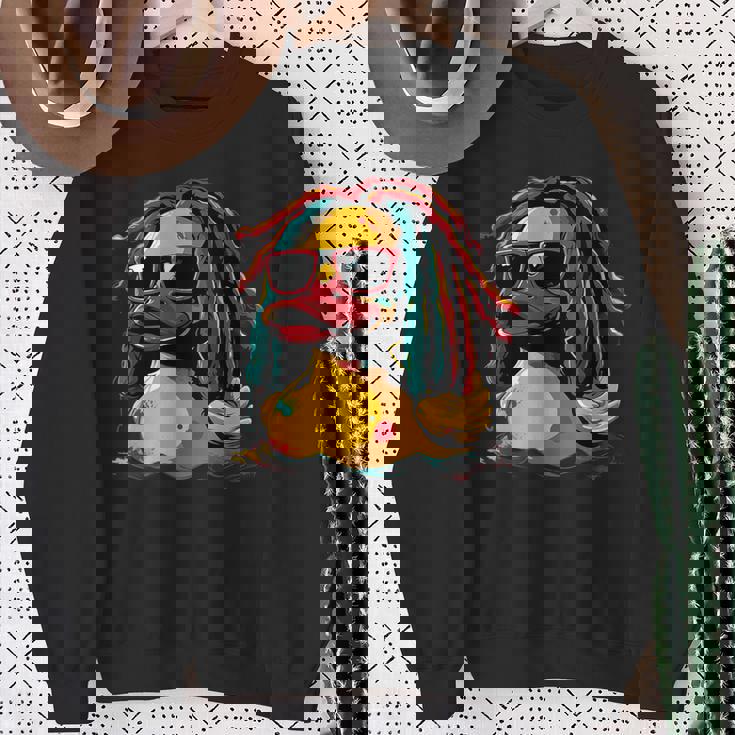 レゲエ ラバー アヒル ゴム アヒルの子 ジャマイカ ジャマイカ ルーツ スウェットシャツ 年配の女性への贈り物