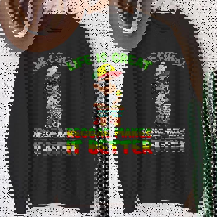 レゲエジャマイカ音楽 ラスタラスタファリレゲエ スウェットシャツ 年配の女性への贈り物