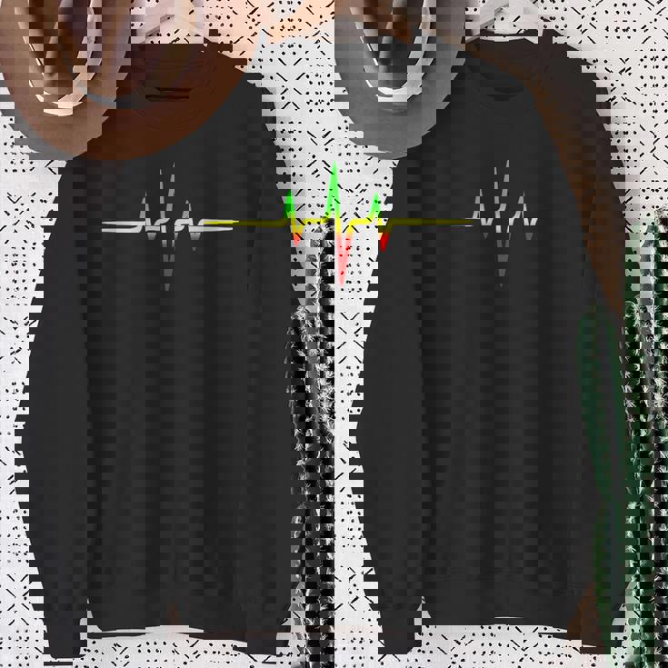 レゲエミュージックパルス周波数アフリカジャマイカラスタファリ スウェットシャツ 年配の女性への贈り物