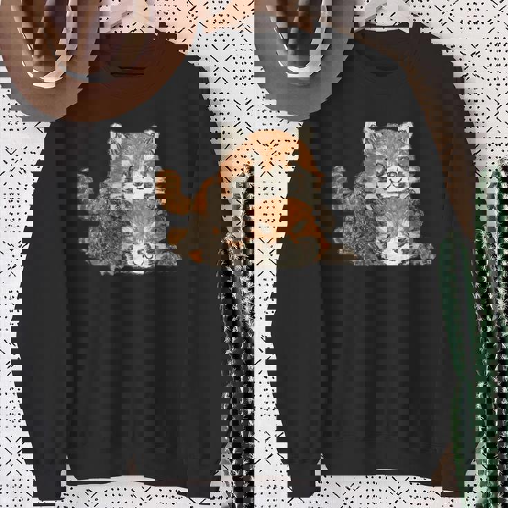 レッサーパンダ かわいい パンダ おもしろ 動物 アート イラスト スウェットシャツ 年配の女性への贈り物