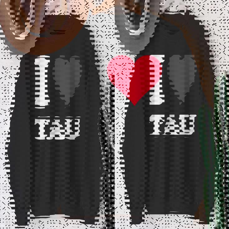 レッドハート I Love Tau スウェットシャツ 年配の女性への贈り物