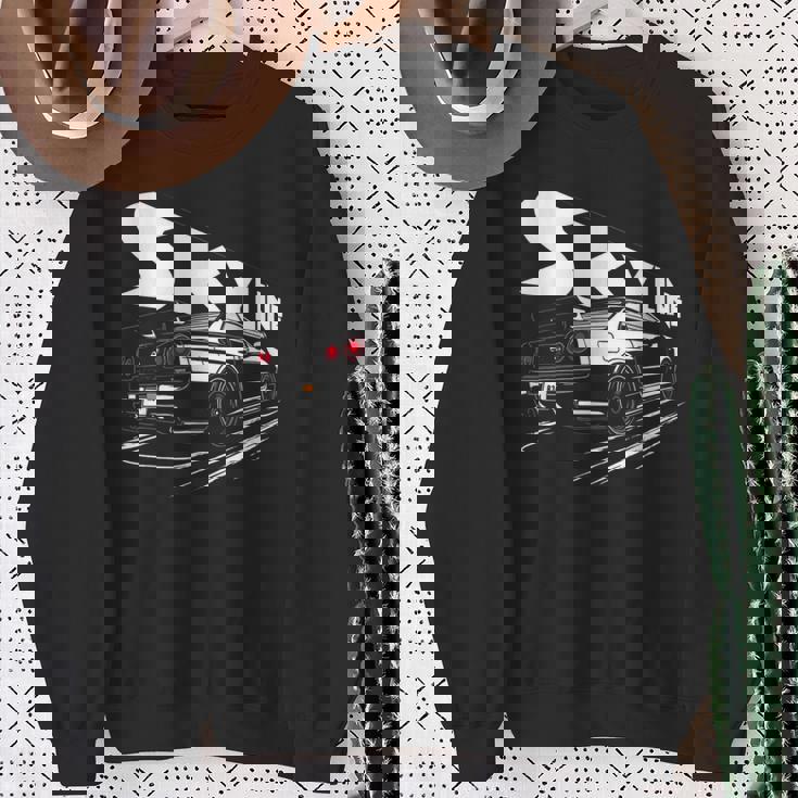 レトロ Jdm 日本語 ドリフト レーシング チューニング カー レジェンド スカイラインr34 スウェットシャツ 年配の女性への贈り物