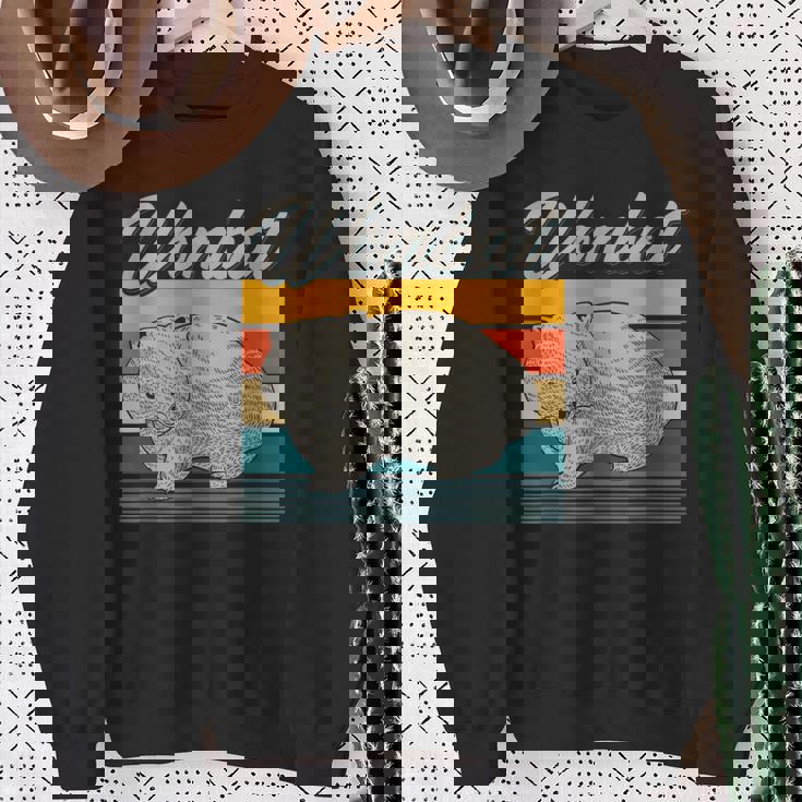 レトロ アウトバック オージー 動物園 キーパー オーストラリア ウォンバット スウェットシャツ 年配の女性への贈り物