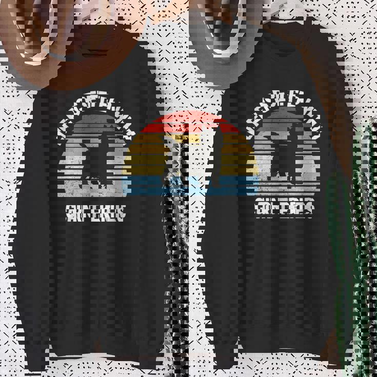 レトロ ケアンテリア 犬 スウェットシャツ 年配の女性への贈り物