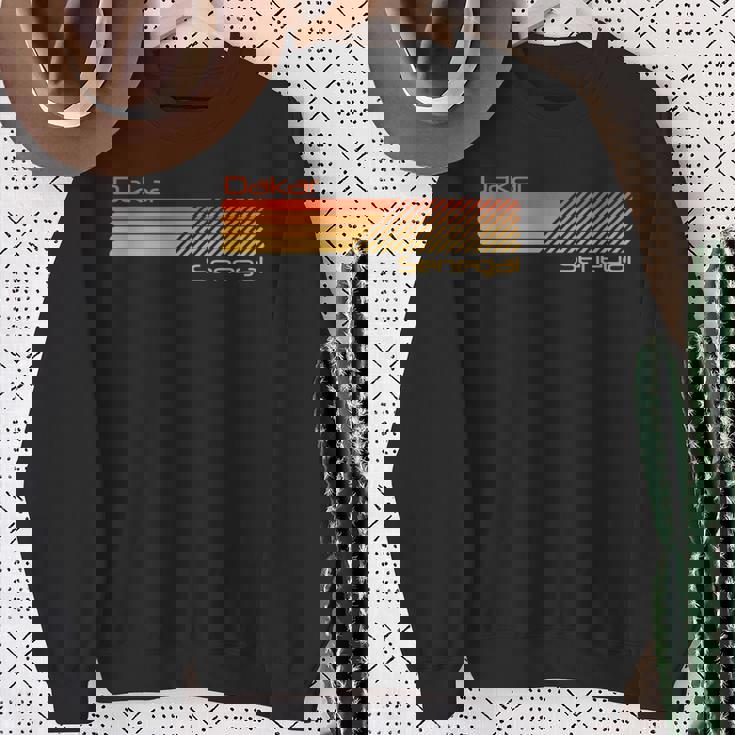 レトロ ダカール セネガル 長袖tシャツ スウェットシャツ 年配の女性への贈り物