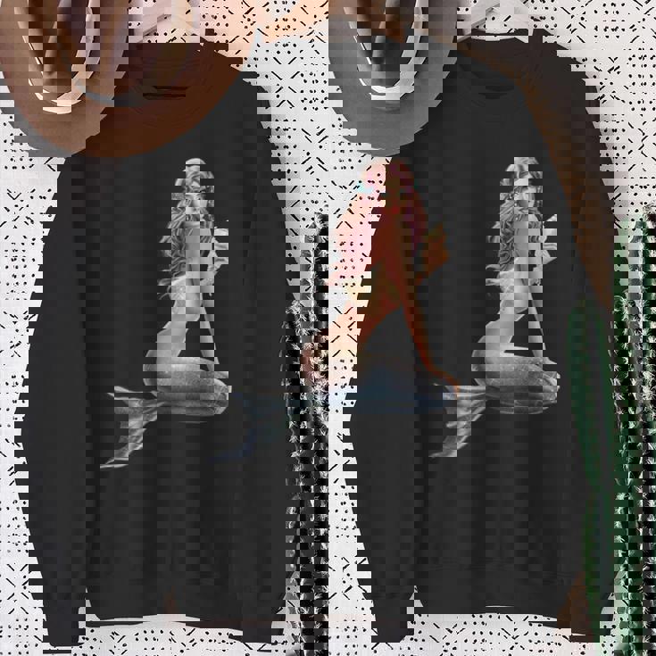 レトロ ヴィンテージ ピンナップ ガール マーメイド スウェットシャツ 年配の女性への贈り物