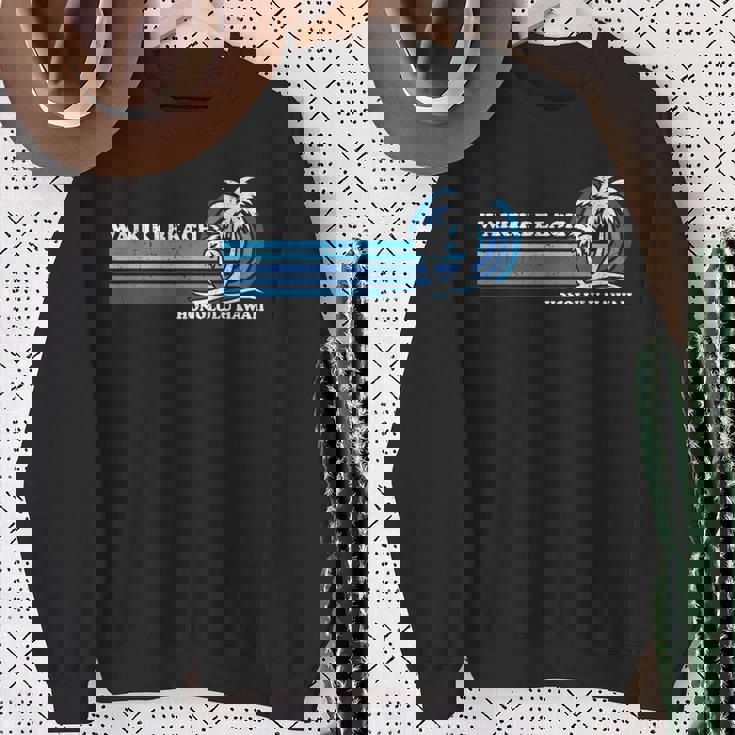 レトロ ヴィンテージ 家族旅行 ホノルル ハワイ ワイキキ ビーチ スウェットシャツ 年配の女性への贈り物