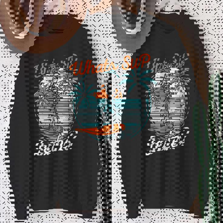 レトロup スタンドアップパドルボード スケルトンup ビーチとは スウェットシャツ 年配の女性への贈り物