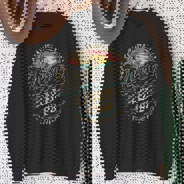 レトロな67歳の男性向け誕生日プレゼント 1958年7月 67歳 スウェットシャツ 年配の女性への贈り物