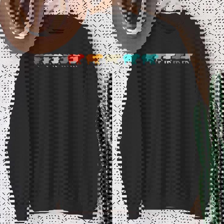 レトロなカピバラシルハウトデザイン カピバラミームげっ歯類 スウェットシャツ 年配の女性への贈り物