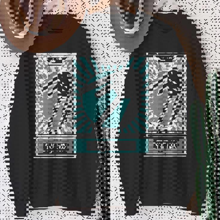 レトロソビエトプロパガンダスプートニクソ連ロシア語 スウェットシャツ 年配の女性への贈り物