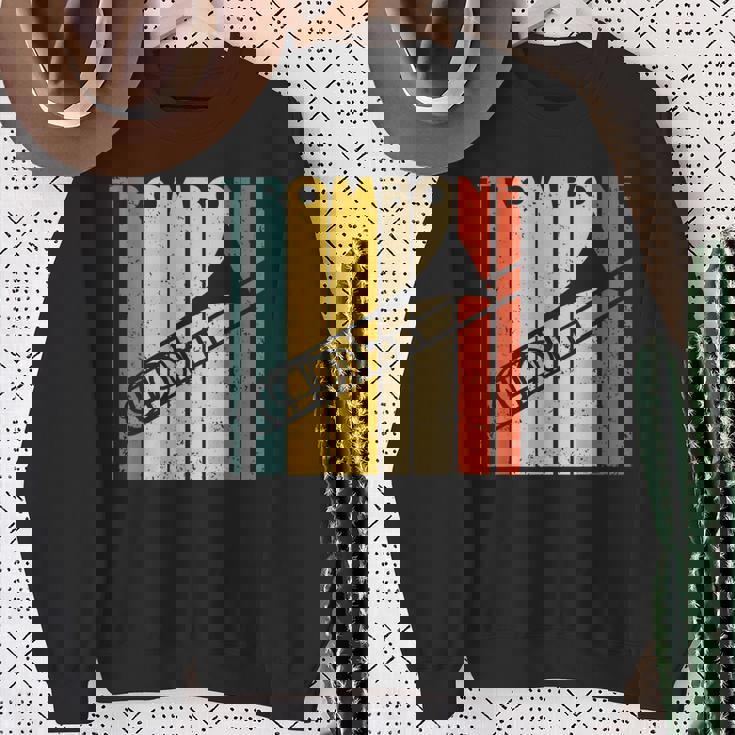 レトロトロンボーン I 吹奏楽部 I ミュージシャン I トロンボーン スウェットシャツ 年配の女性への贈り物