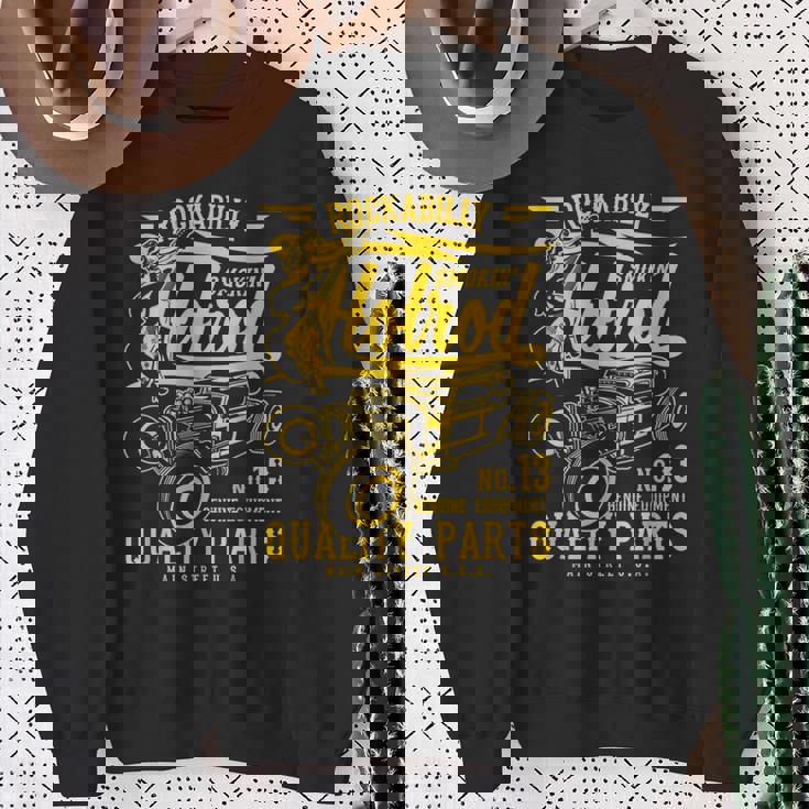 レトロヴィンテージスタイルのホットロッドロカビリーアンティーク調デザイン。 スウェットシャツ 年配の女性への贈り物