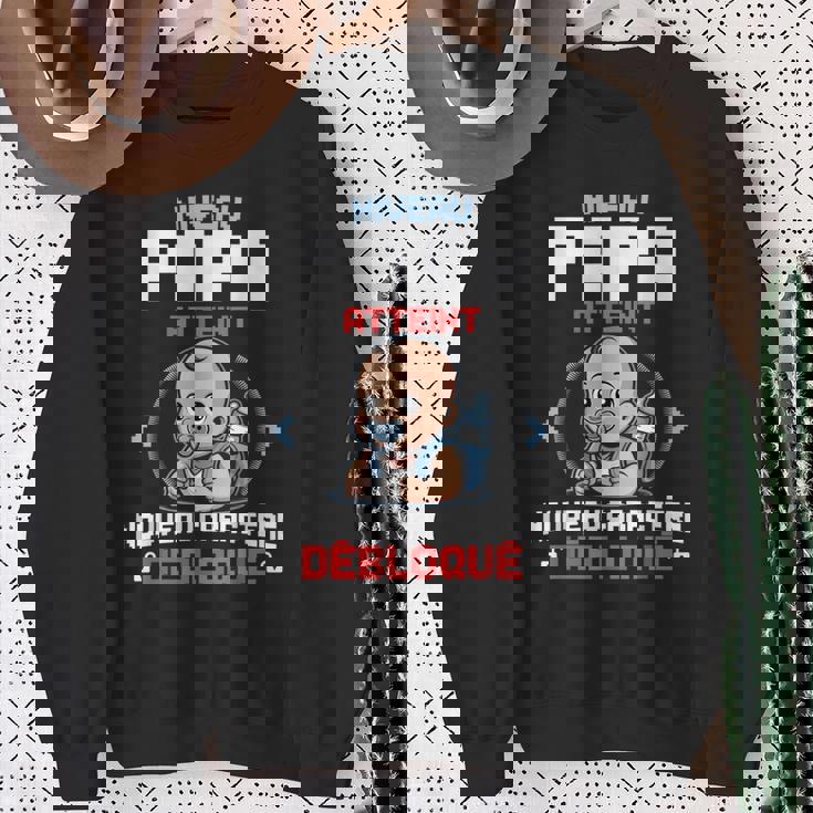 レベル お父さん アンロック 未来 父 息子 アナウンス 妊娠 ゲーマー スウェットシャツ 年配の女性への贈り物